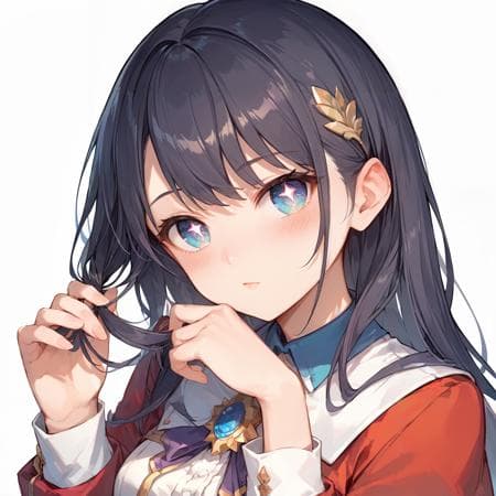 髪いじり/playing with own hair - Image 3