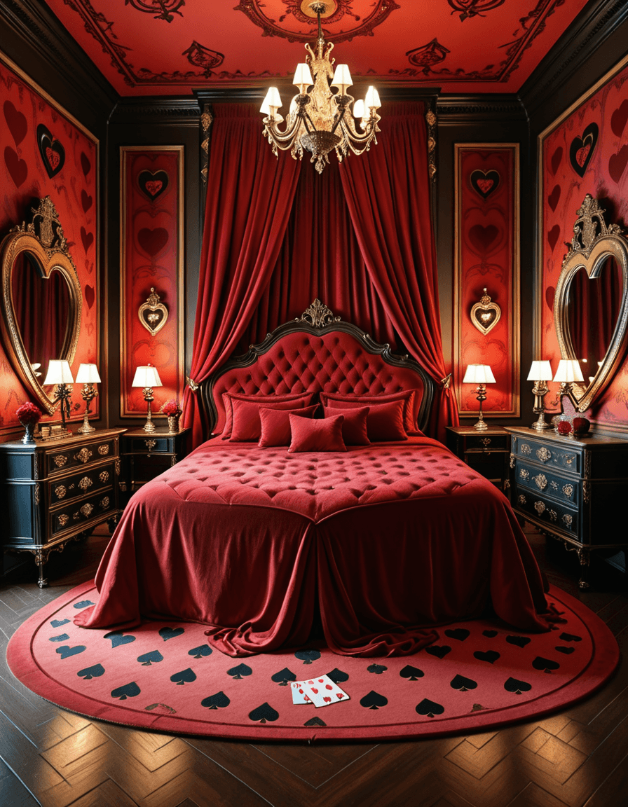 bedroom of the Queen of Hearts illu - Image 2