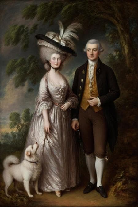Empire of British Elegance: Thomas Gainsborough Portrait Style - Image 4