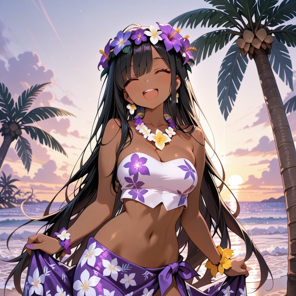 Anime Style Hawaiian / Polynesian Clothing - Image 2