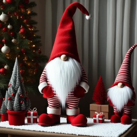 Festive Gnome with Covered Face - Tomte - Nisse - Image 5