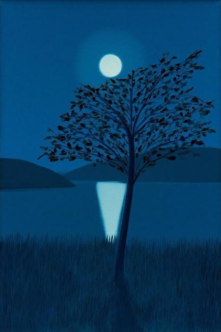 Dream of the Blue Chamber: Abstract Minimalist Landscape/Still Life Style - Image 3