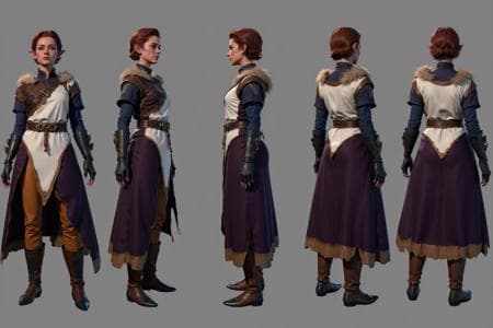 Baldur's Gate 3 Turn, Multi-View, Turnaround, Model Sheet, Character Design - Image 5