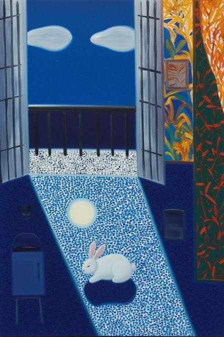 Dream of the Blue Chamber: Abstract Minimalist Landscape/Still Life Style - Image 2