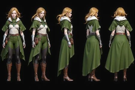 Featured image #1 for MMO RPG Model Turn, Multi-View, Turnaround, Model Sheet, Character Design