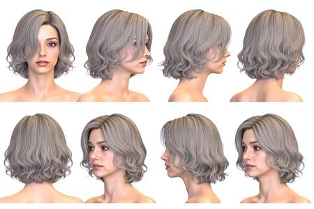 Featured image #1 for Hair Turn Flux, a character hairstyle design tool