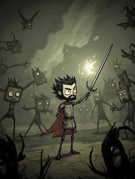 Featured image #2 for 【Game Assets】Don't Starve Style Character Design Game Scene Design FLUX