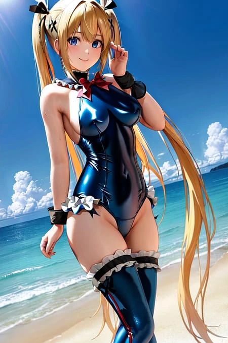 Featured image #4 for DOA Marie Rose Blue Leotard (TI Embedding)