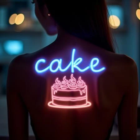 Featured image #4 for Glowing text pattern LoRA [FLUX-D + XL + Pony] (in testing phase)