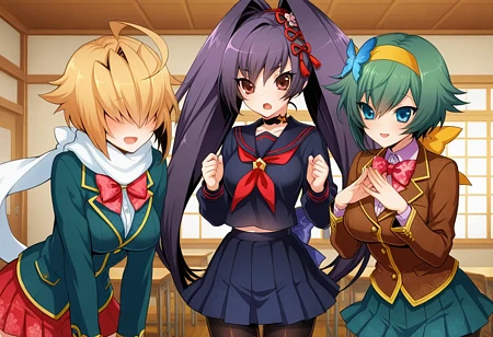 Featured image #2 for sanada girls (sengoku bushouki muramasa) Illustrious LORA | 真田三人娘 (戦国武将姫MURAMASA)
