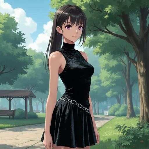 Featured image #3 for Sleeveless Velvet Dress