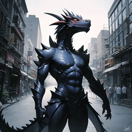 Featured image #1 for 23-3-11-实验-咸鱼mix咸鱼 ——fish mix the other Style city and dragon