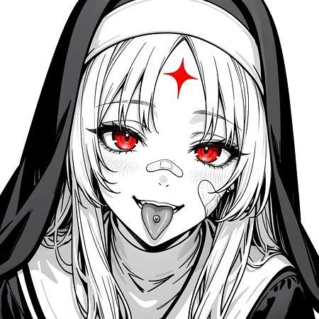 Featured image #3 for rebel nun monocrom consept [PONY | SDXL | ILLUSTRIOUS | FLUX]