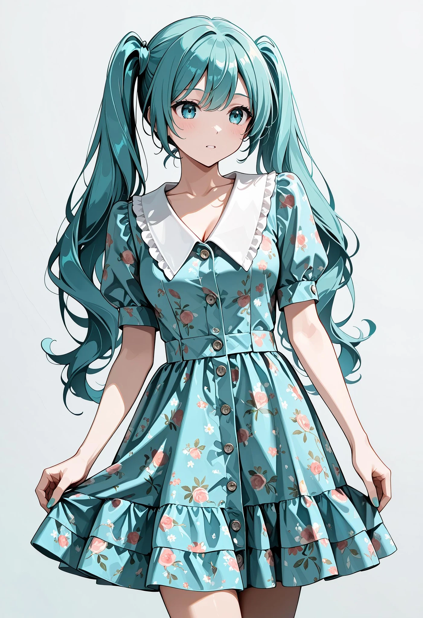Featured image #3 for Lapel Floral Dress