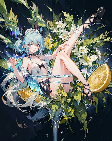Featured image #4 for 【Concept】Girl In Cocktail Glass 鸡尾酒杯中的女孩