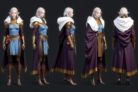 Featured image #5 for MMO RPG Model Turn, Multi-View, Turnaround, Model Sheet, Character Design