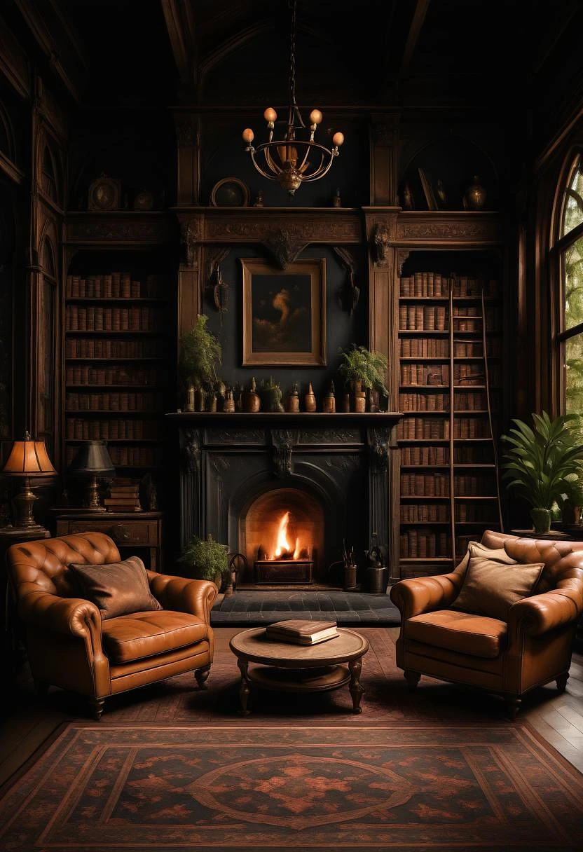 Featured image #3 for Dark Academia (Interior Space) [Illustrious & SDXL & Pony]