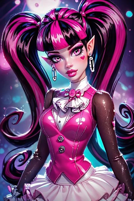 Featured image #3 for Draculaura: Fangtastic Fashion (Monster High) [Pony & SD1.5]