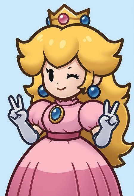 Featured image #6 for Princess Peach - Paper Mario: The Thousand-Year Door [SDXL Pony]