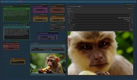 Featured image #6 for LTX IMAGE to TEXT to VIDEO with STG workflow