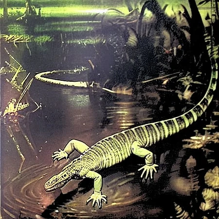 Featured image #5 for Old Dinosaur Oil Painting