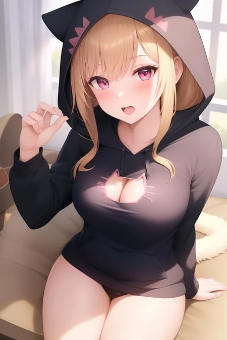 Featured image #2 for Cat Lingerie (cat cutout, panties, thighhighs)