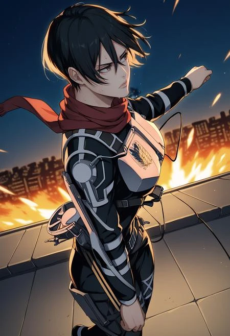 Featured image #3 for Mikasa Akermann (Pre- and Post-Timeskip) (Attack on Titan)