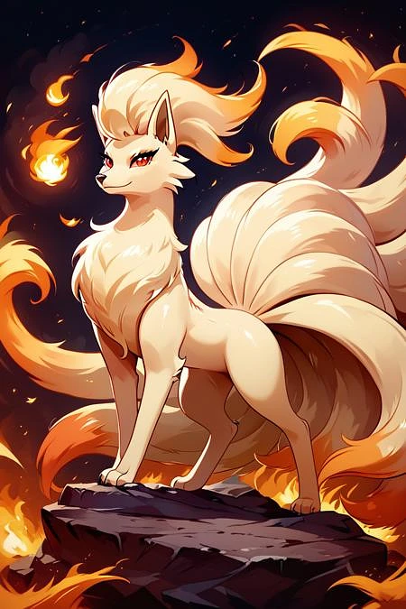 Featured image #6 for Ninetales: Mystic Fire Fox  | キュウコン (Pokedex #0038) [Pony & Illustrious]