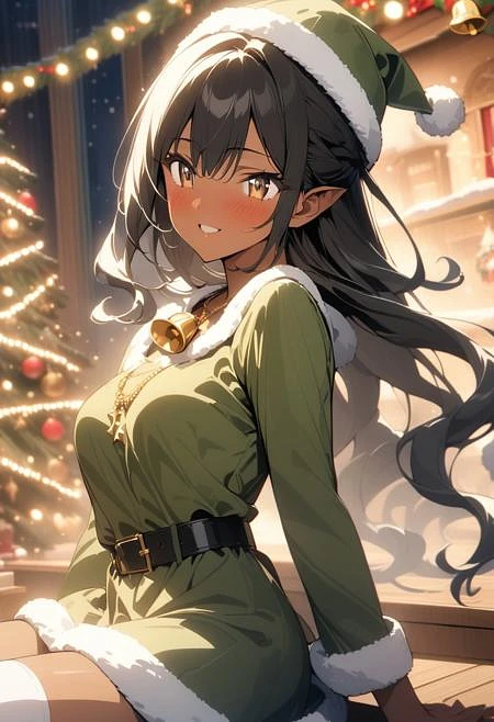 Featured image #2 for Anime Style Christmas Dresses (Santa Dress & Elf Dress)