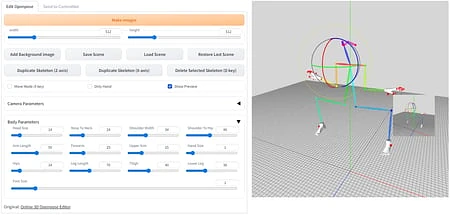 Featured image #3 for Online 3D Openpose Editor [在线3D版openpose编辑器]