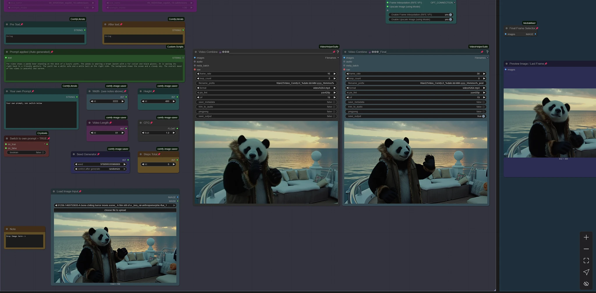 Featured image #2 for WAN 2.2 IMAGE to VIDEO with Caption and Postprocessing