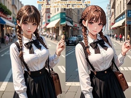 Featured image #3 for [SDXL] Convert 2.5D to 2D / 2.5D→2D変換