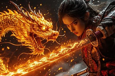 Featured image #4 for Elemental Dragon Samurai - By HailoKnight