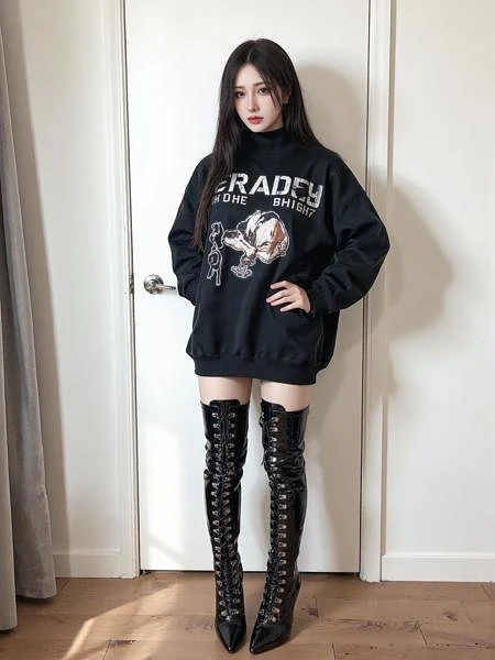 Featured image #4 for Bonding-ThighBoots绑带过膝靴