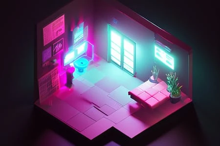 Featured image #3 for Neon Isometric