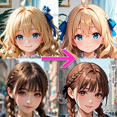 Featured image #1 for [SDXL] Convert 2.5D to 2D / 2.5D→2D変換