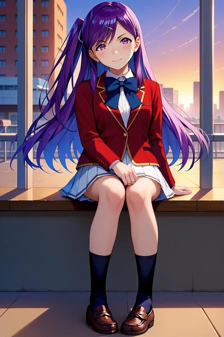Featured image #2 for Masumi Kamuro/神室 真澄 (Classroom of the Elite) SDXL LoRA [Pony Diffusion]