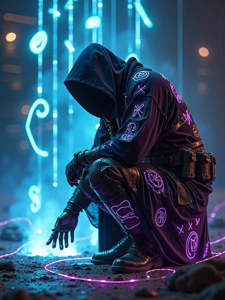 Featured image #4 for Neon Cyberpunk - Techno-Mages FLUX, SDXL & SD1.5