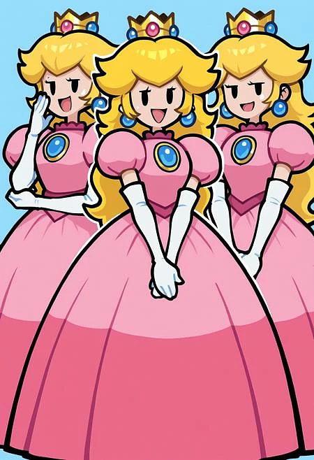 Featured image #4 for Princess Peach - Paper Mario: The Thousand-Year Door [SDXL Pony]