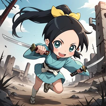 Featured image #1 for Chidori 千鳥 // Pony Character LoRA // Ninja Girl & Samurai Master 信長の忍び