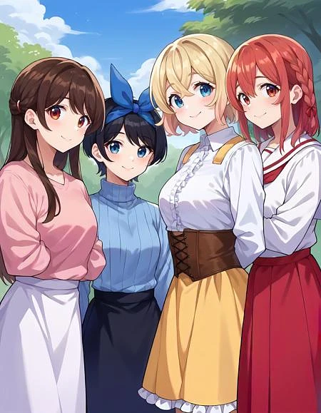 Featured image #1 for Rent a Girlfriend [XL] 4 girl pack: Chizuru, Ruka, Mami, Sumi / Kanojo, Okarishimasu