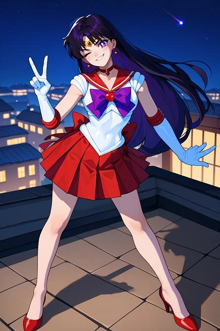 Featured image #4 for Sailor Mars/セーラーマーズ (Sailor Moon) SDXL LoRA | 3 Outfits [Pony Diffusion]