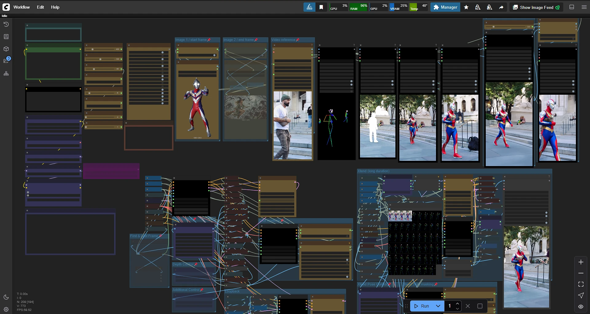 Featured image #1 for WAN2.1-VACE-14B 1.3B GGUF 6 steps AIO (t2v-i2v-v2v-FLF-controlnet-masking-long duration) simple ComfyUI workflow