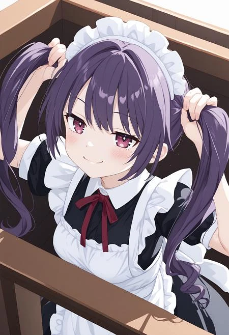 Featured image #3 for [SDXL&Pony] bunching hair / twintails / 手ツインテール / 両手にツインテ