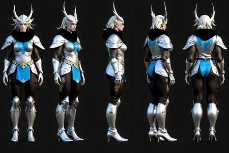 Featured image #3 for MMO RPG Model Turn, Multi-View, Turnaround, Model Sheet, Character Design