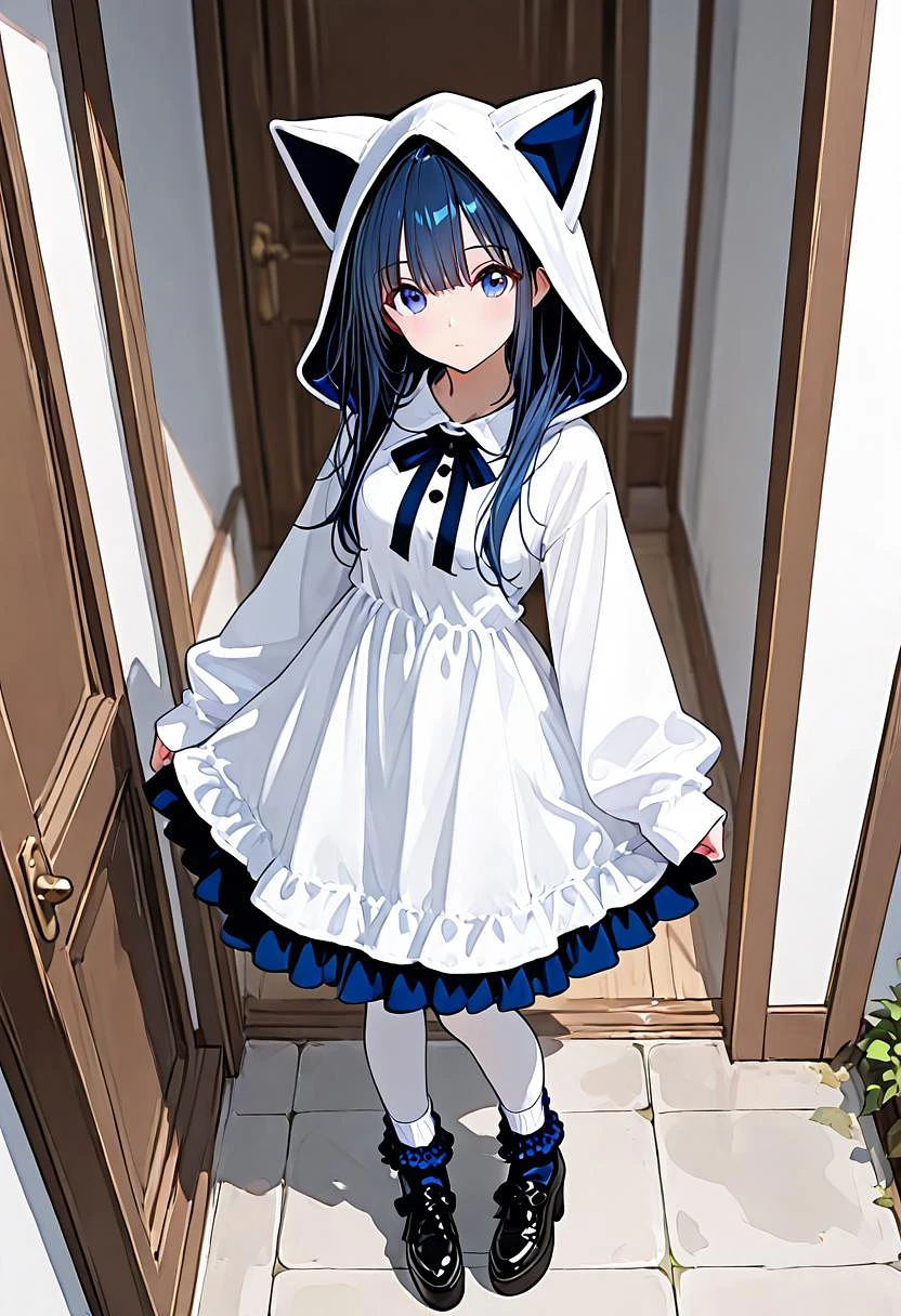 Featured image #4 for Cat hood One-piece set/ねこみみフードワンピ