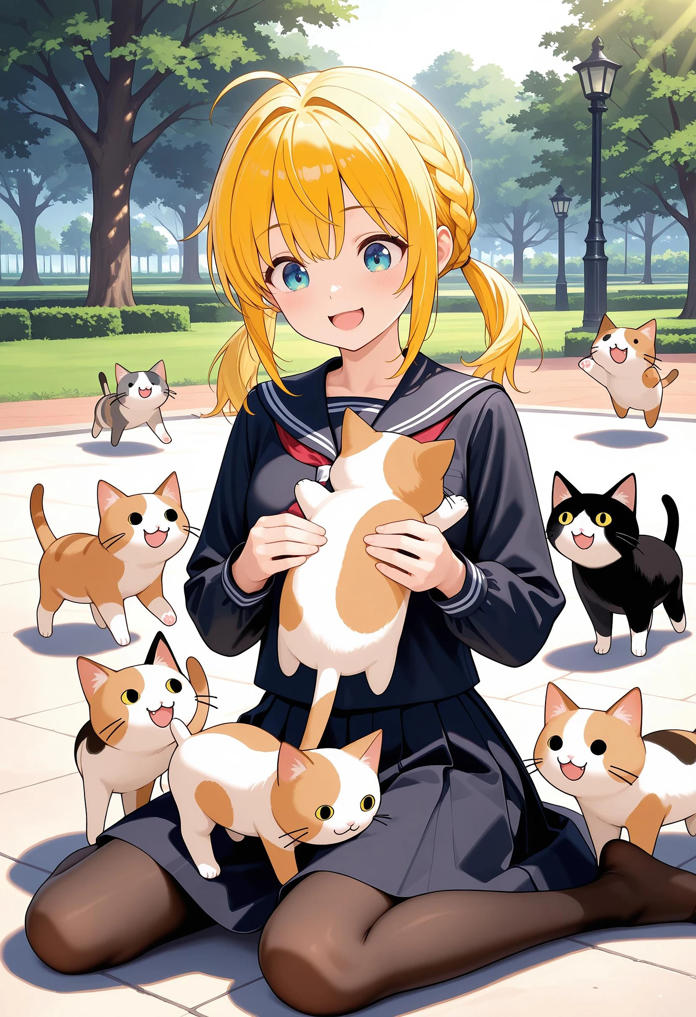 Featured image #1 for girl playing with cats and dogs