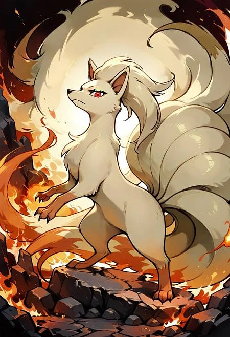 Featured image #4 for Ninetales: Mystic Fire Fox  | キュウコン (Pokedex #0038) [Pony & Illustrious]