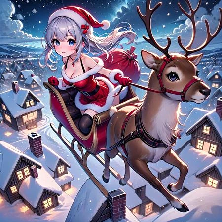 Featured image #2 for girl like reindeer sleigh