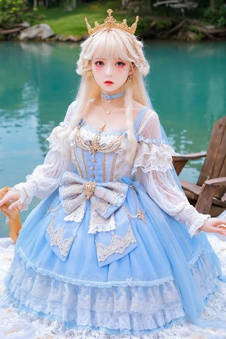 Featured image #3 for 【FLUX Lora NO.7】Lolita Dress Spring in the Garden 洛丽塔裙 春时花宴
